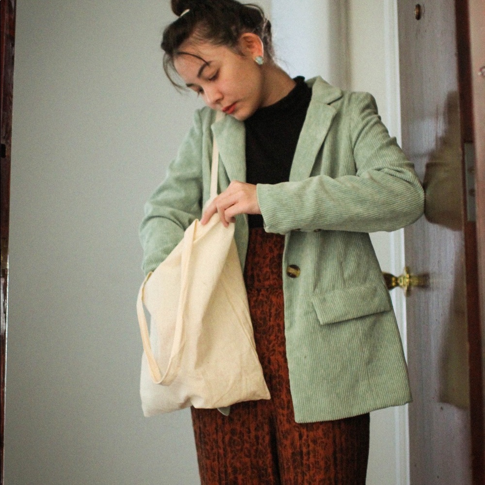 Light Blue Corduroy Blazer